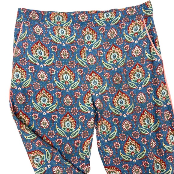 Sundance Blue Floral Paisley Cotton Flannel Pajama Set Size XL Boho Loungewear - Picture 9 of 14